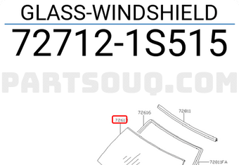 Nissan 727121S515 GLASS-WINDSHIELD