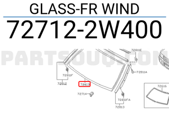Nissan 727122W400 GLASS-FR WIND
