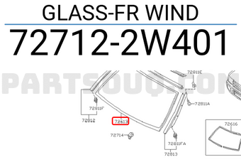 Nissan 727122W401 GLASS-FR WIND