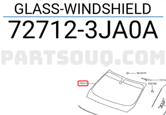 Nissan 727123JA0A GLASS-WINDSHIELD