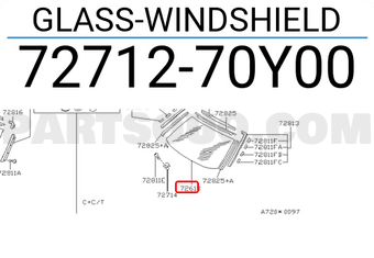 Nissan 7271270Y00 GLASS-WINDSHIELD