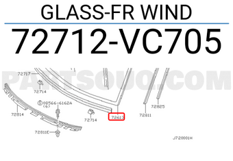 Nissan 72712VC705 GLASS-FR WIND