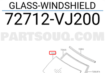 Nissan 72712VJ200 GLASS-WINDSHIELD