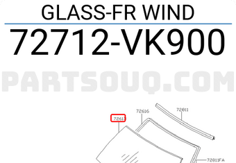 Nissan 72712VK900 GLASS-FR WIND
