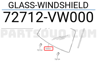 Nissan 72712VW000 GLASS-WINDSHIELD