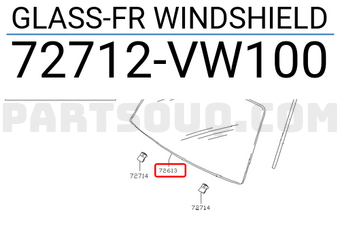 Nissan 72712VW100 GLASS-FR WINDSHIELD