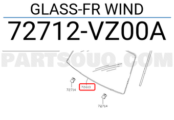 Nissan 72712VZ00A GLASS-FR WIND