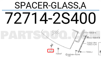 Nissan 727142S400 SPACER-GLASS,A