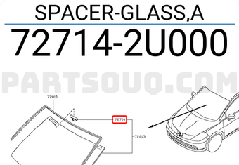Nissan 727142U000 SPACER-GLASS,A