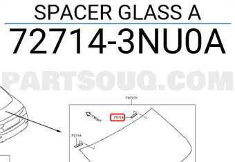 Nissan 727143NU0A SPACER GLASS A