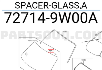 Nissan 727149W00A SPACER-GLASS,A