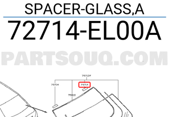 Nissan 72714EL00A SPACER-GLASS,A