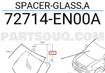 Nissan 72714EN00A SPACER-GLASS,A