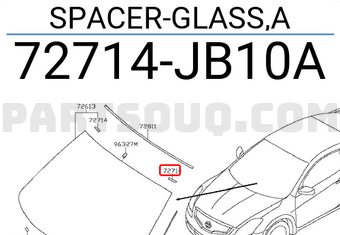 Nissan 72714JB10A SPACER-GLASS,A