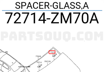 Nissan 72714ZM70A SPACER-GLASS,A