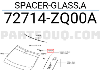 Nissan 72714ZQ00A SPACER-GLASS,A