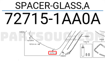 Nissan 727151AA0A SPACER-GLASS,A