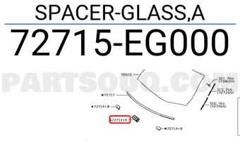 Nissan 72715EG000 SPACER-GLASS,A