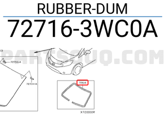 Nissan 727163WC0A RUBBER-DUM