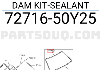 Nissan 7271650Y25 DAM KIT-SEALANT