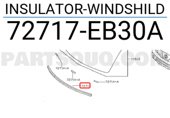 Nissan 72717EB30A INSULATOR-WINDSHILD