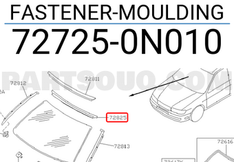 Nissan 727250N010 FASTENER-MOULDING