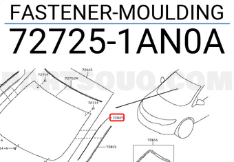 Nissan 727251AN0A FASTENER-MOULDING