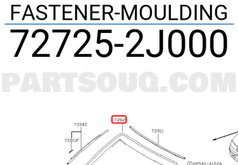 Nissan 727252J000 FASTENER-MOULDING