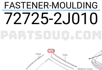 Nissan 727252J010 FASTENER-MOULDING