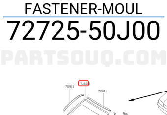 Nissan 7272550J00 FASTENER-MOUL