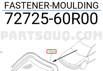 Nissan 7272560R00 FASTENER-MOULDING