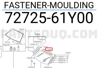 Nissan 7272561Y00 FASTENER-MOULDING