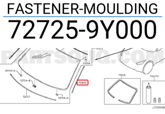 Nissan 727259Y000 FASTENER-MOULDING