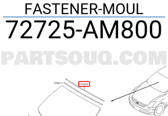 Nissan 72725AM800 FASTENER-MOUL