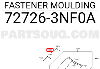 Nissan 727263NF0A FASTENER MOULDING