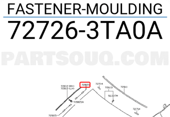 Nissan 727263TA0A FASTENER-MOULDING