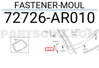 Nissan 72726AR010 FASTENER-MOUL