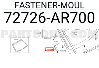 Nissan 72726AR700 FASTENER-MOUL