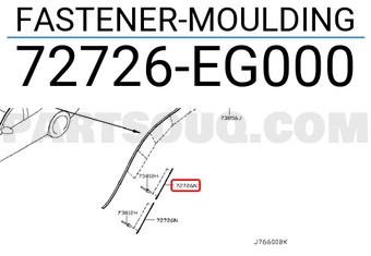 Nissan 72726EG000 FASTENER-MOULDING