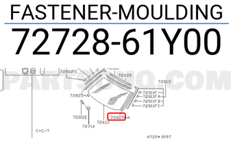 Nissan 7272861Y00 FASTENER-MOULDING