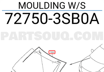 Nissan 727503SB0A MOULDING W/S