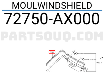 Nissan 72750AX000 MOULWINDSHIELD