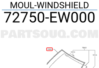 Nissan 72750EW000 MOUL-WINDSHIELD