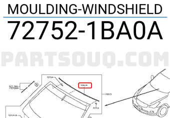 Nissan 727521BA0A MOULDING-WINDSHIELD