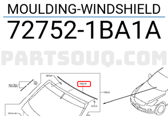 Nissan 727521BA1A MOULDING-WINDSHIELD
