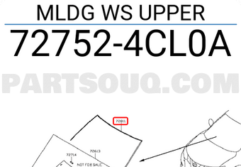 Nissan 727524CL0A MLDG WS UPPER