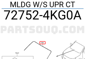 Nissan 727524KG0A MLDG W/S UPR CT