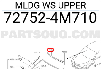 Nissan 727524M710 MLDG WS UPPER