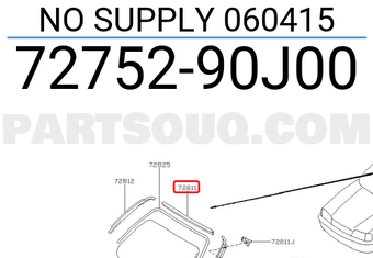 Nissan 7275290J00 NO SUPPLY 060415