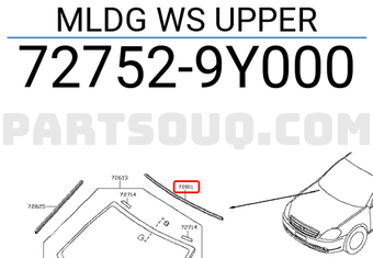 Nissan 727529Y000 MLDG WS UPPER